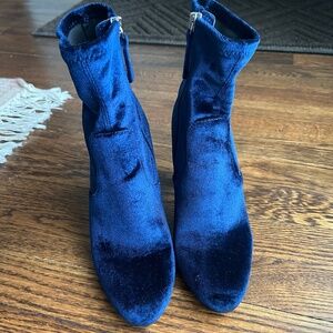Steve Madden Blue Velvet Booties